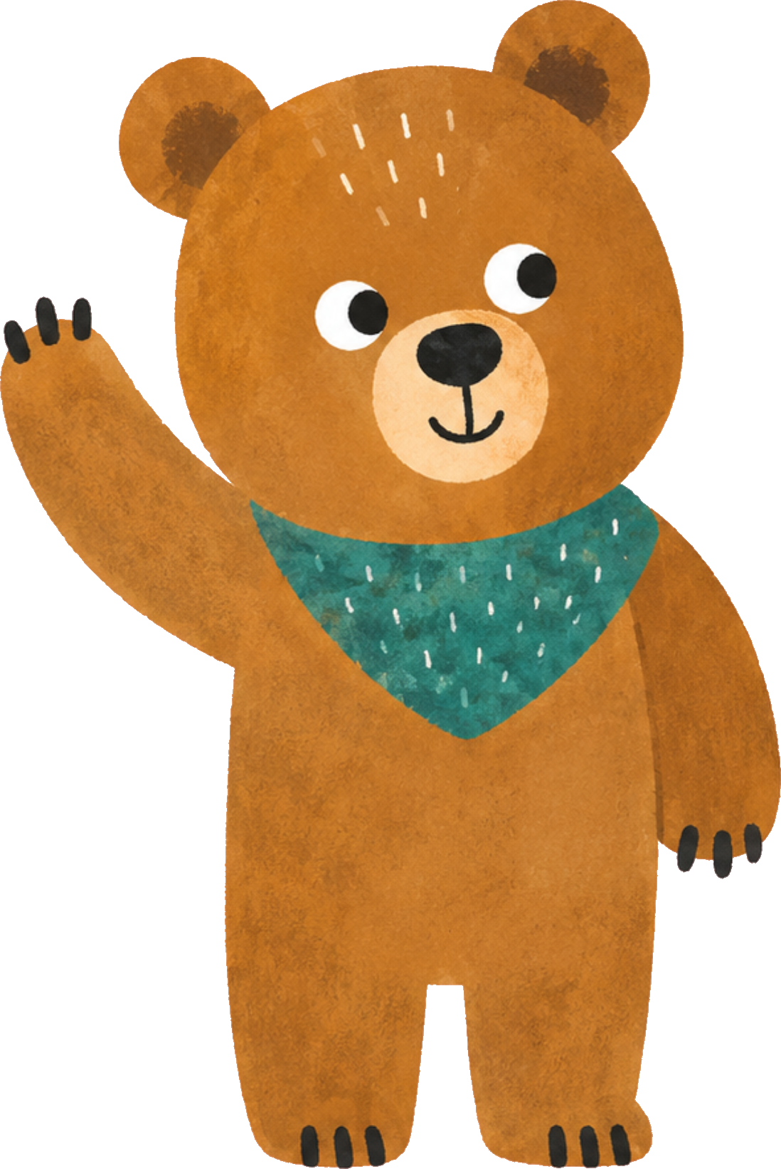Murmel, der freundliche Bär, der Kindern Geschichten erzählt